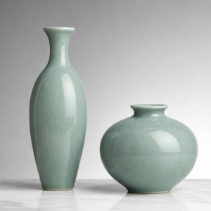 Celadon Elegance Ceramic Vase Set