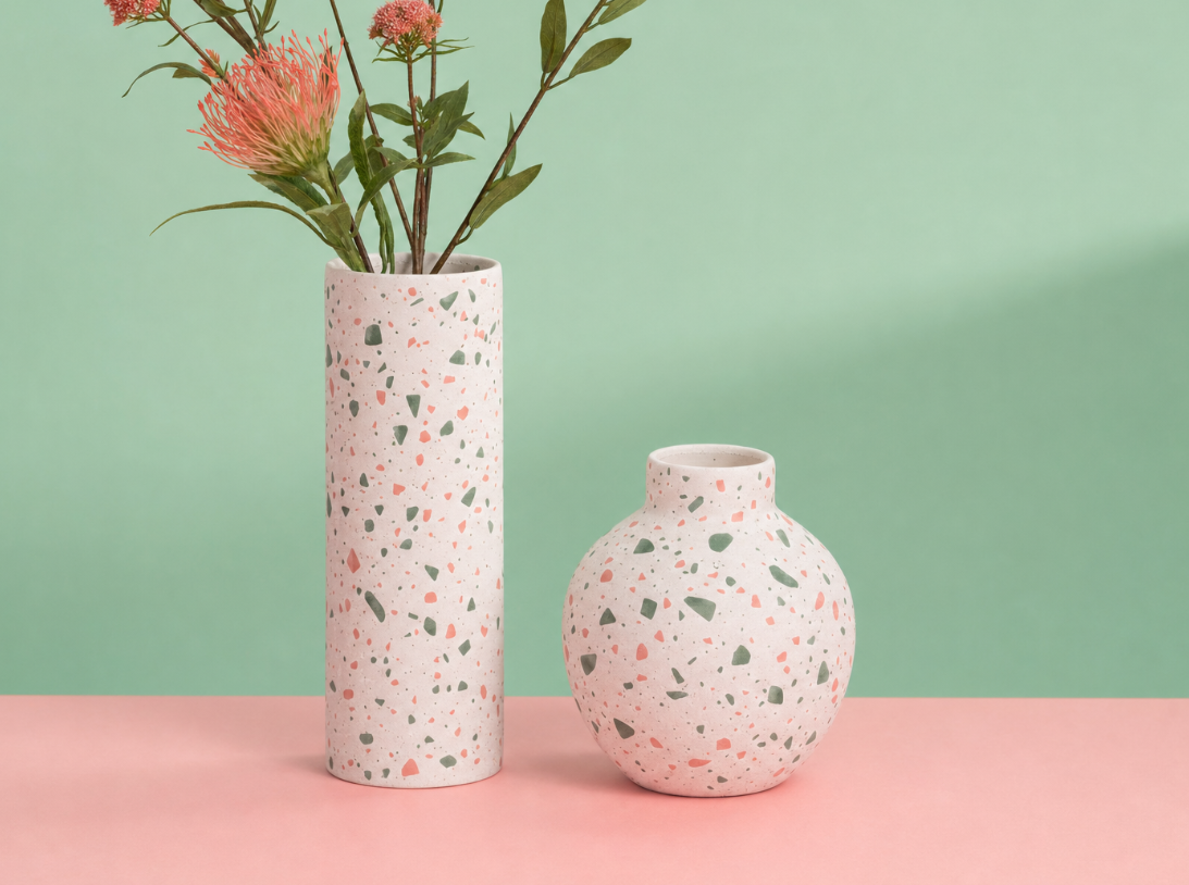 Terrazzo Ceramic Vases